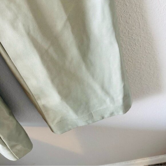 Aritzia Wilfred Roma High-waisted flared Vegan Leather Pant Bitter Sage Sz 4 - Picture 8 of 12